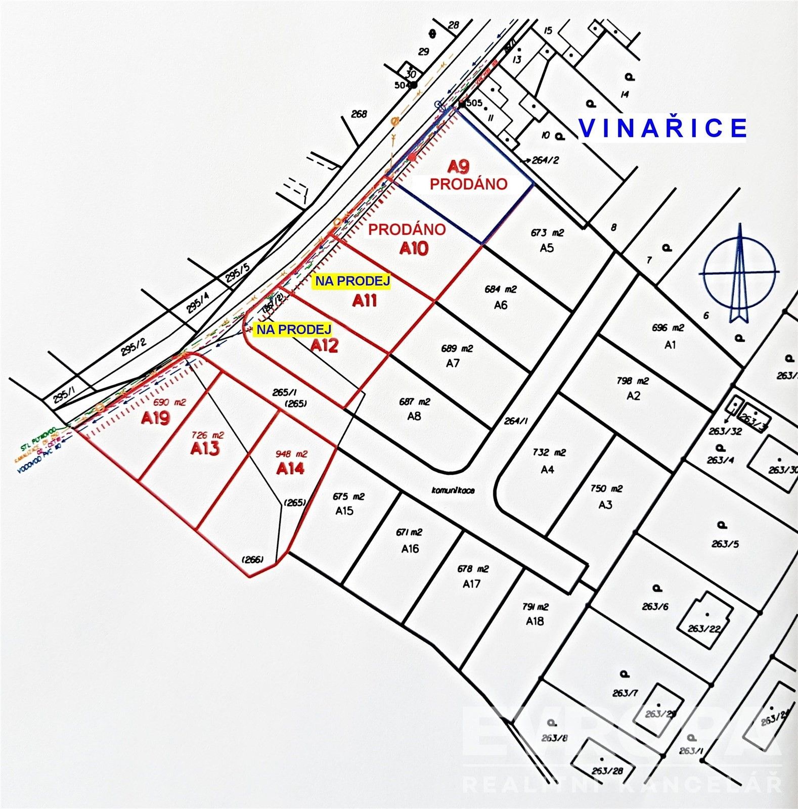 Pozemky pro bydlení, Vinařice, Týnec nad Labem, 1 364 m²