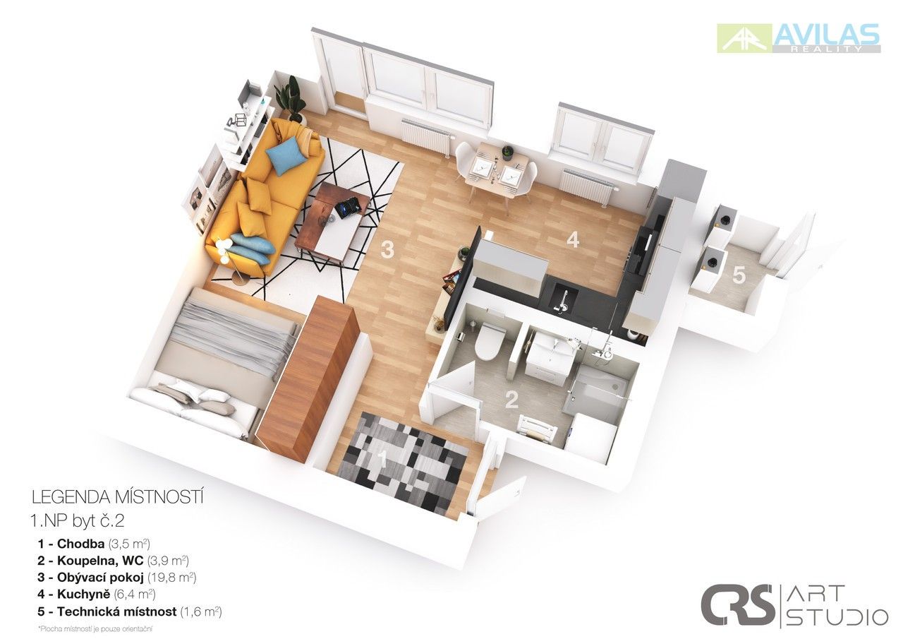 Prodej byt 1+kk - Vlašimská, Benešov, 34 m²