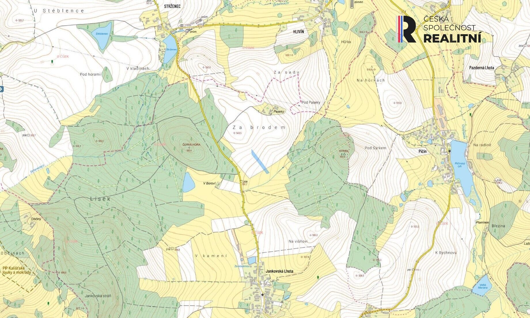 Zemědělské pozemky, Jankovská Lhota, Jankov, 10 203 m²