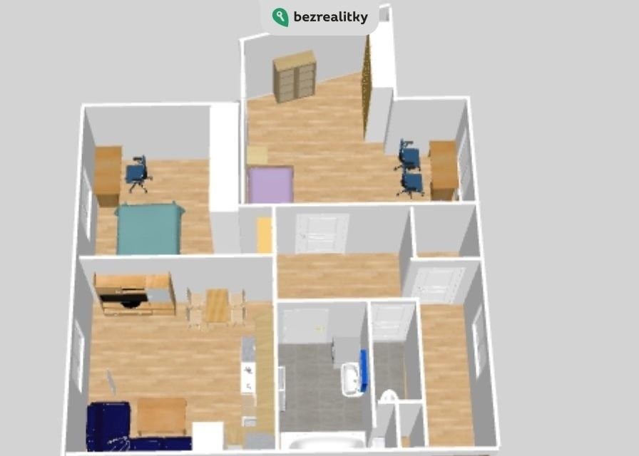 3+kk, Záběhlická, Praha, 71 m²