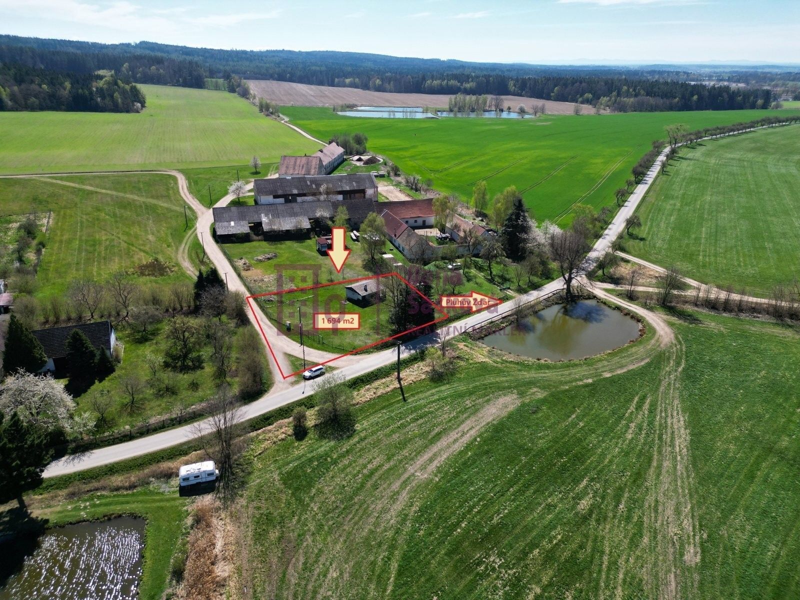 Pozemky pro bydlení, Mostečný, Pluhův Žďár, 1 694 m²