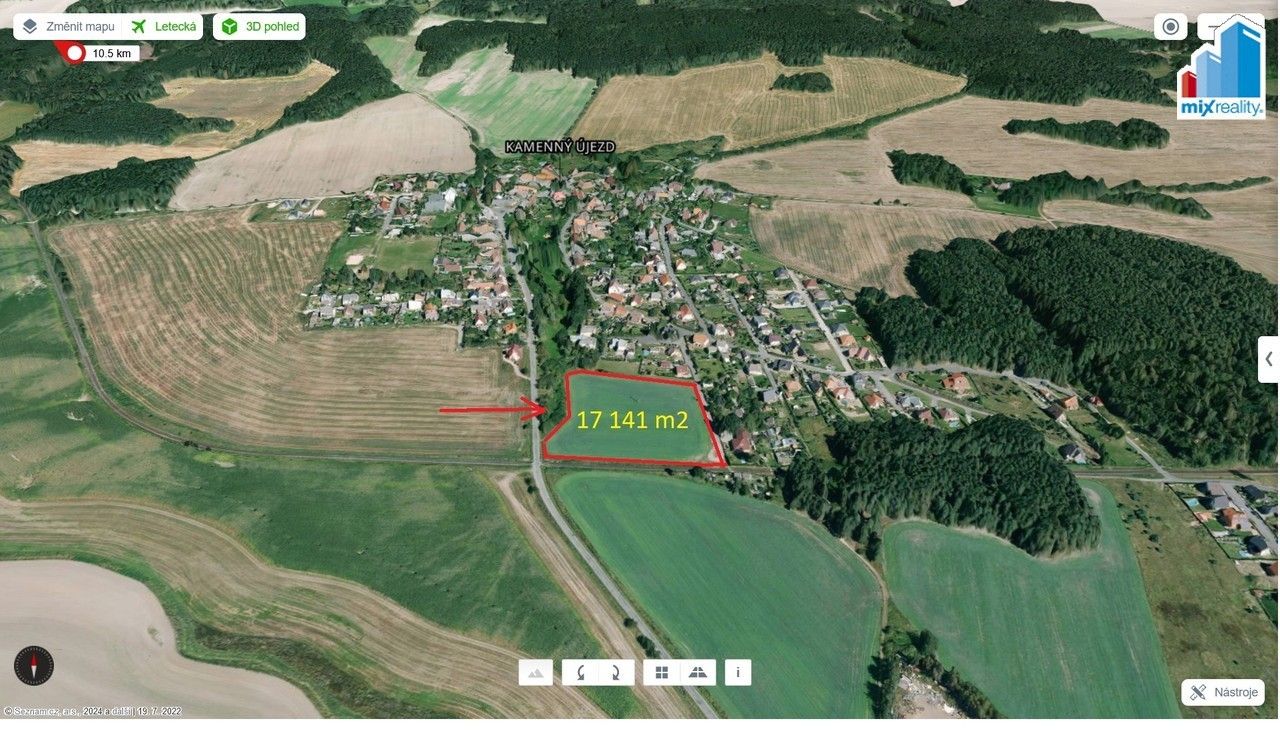 Pozemky pro bydlení, Kamenný Újezd, Nýřany, 17 141 m²