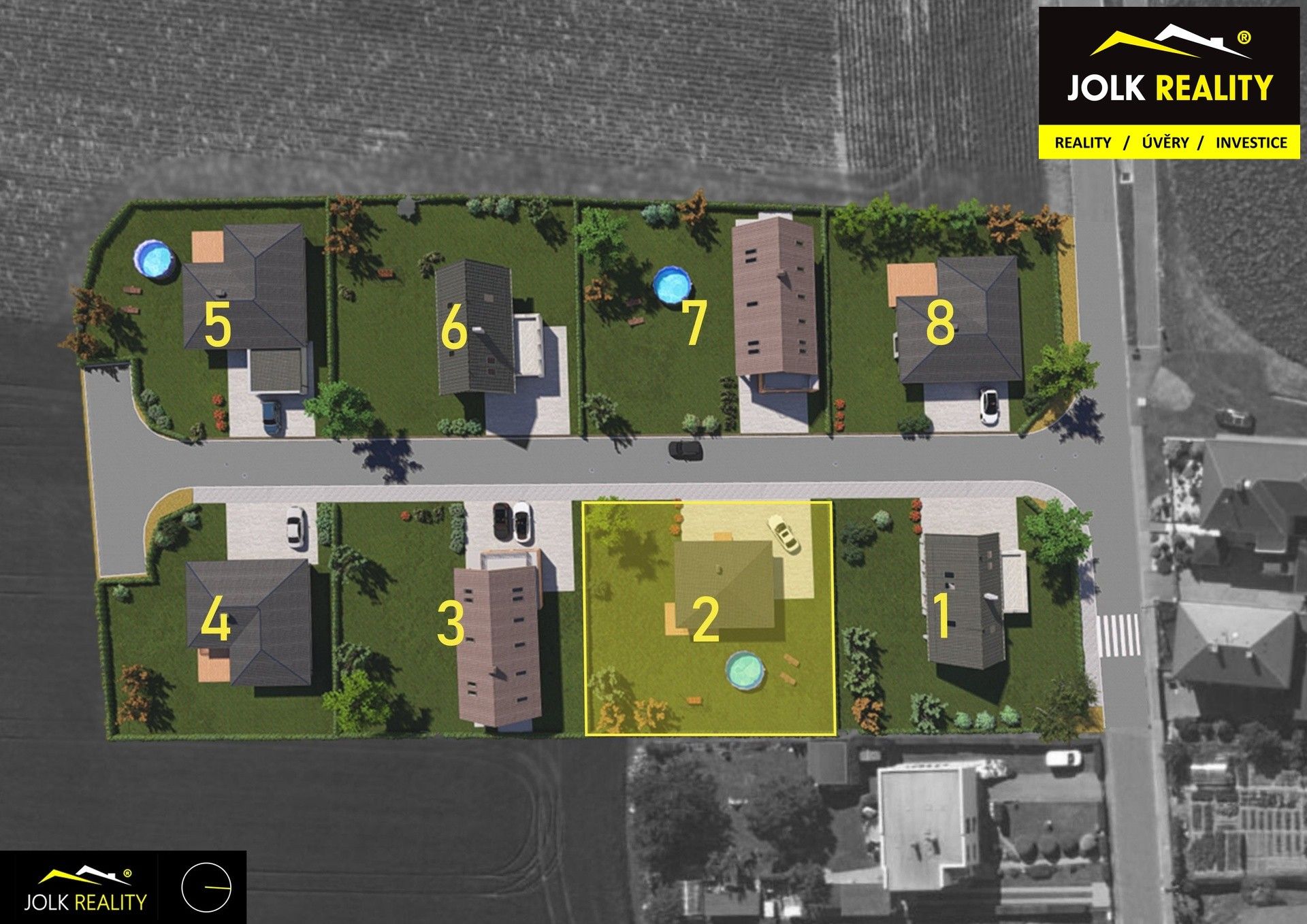 Pozemky pro bydlení, Vrbka, Služovice, 853 m²