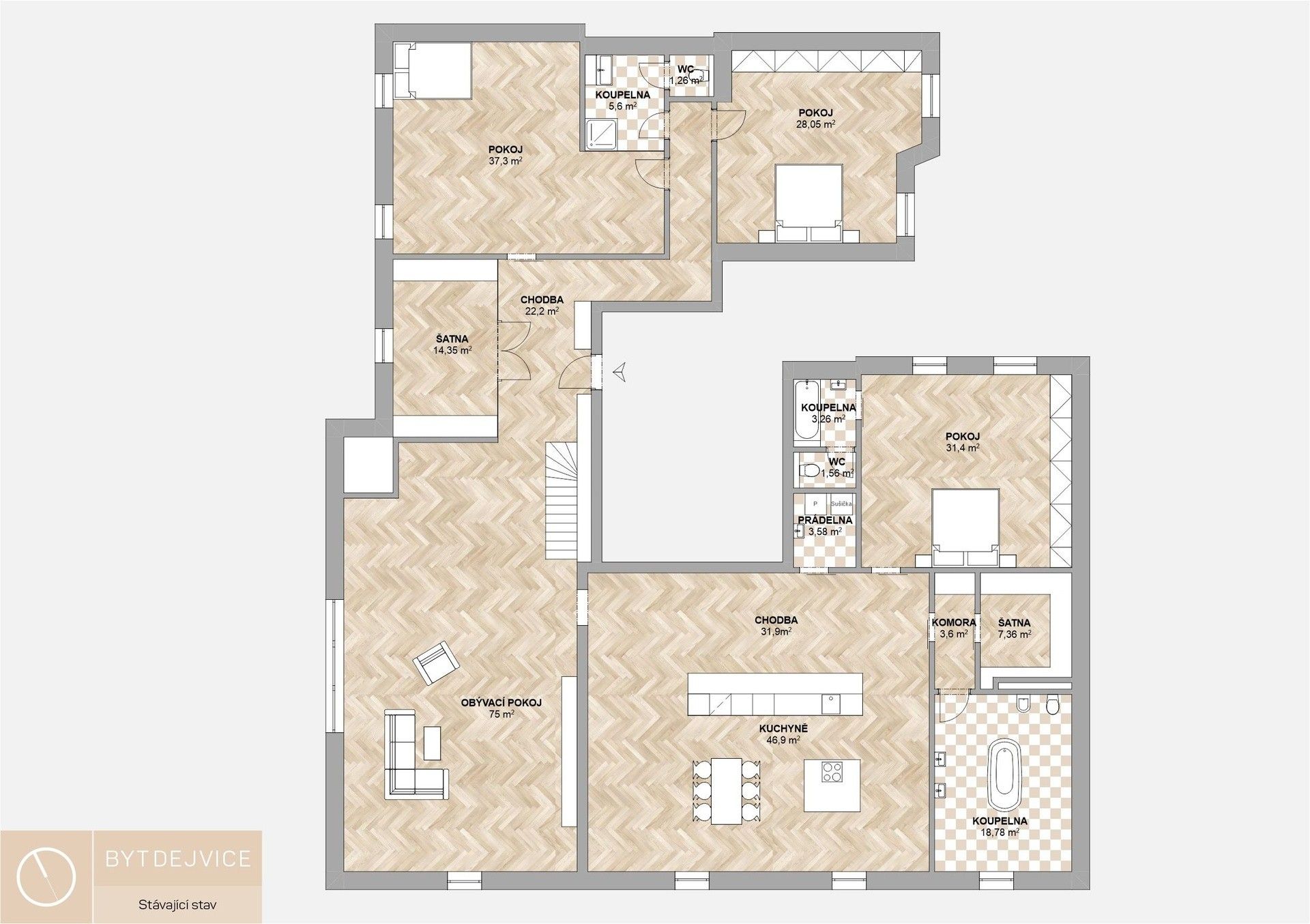 4+1, Bubeneč, Praha, 296 m²
