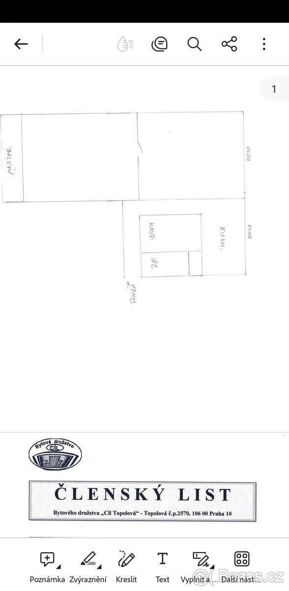 2+1, Praha, 106 00, 54 m²