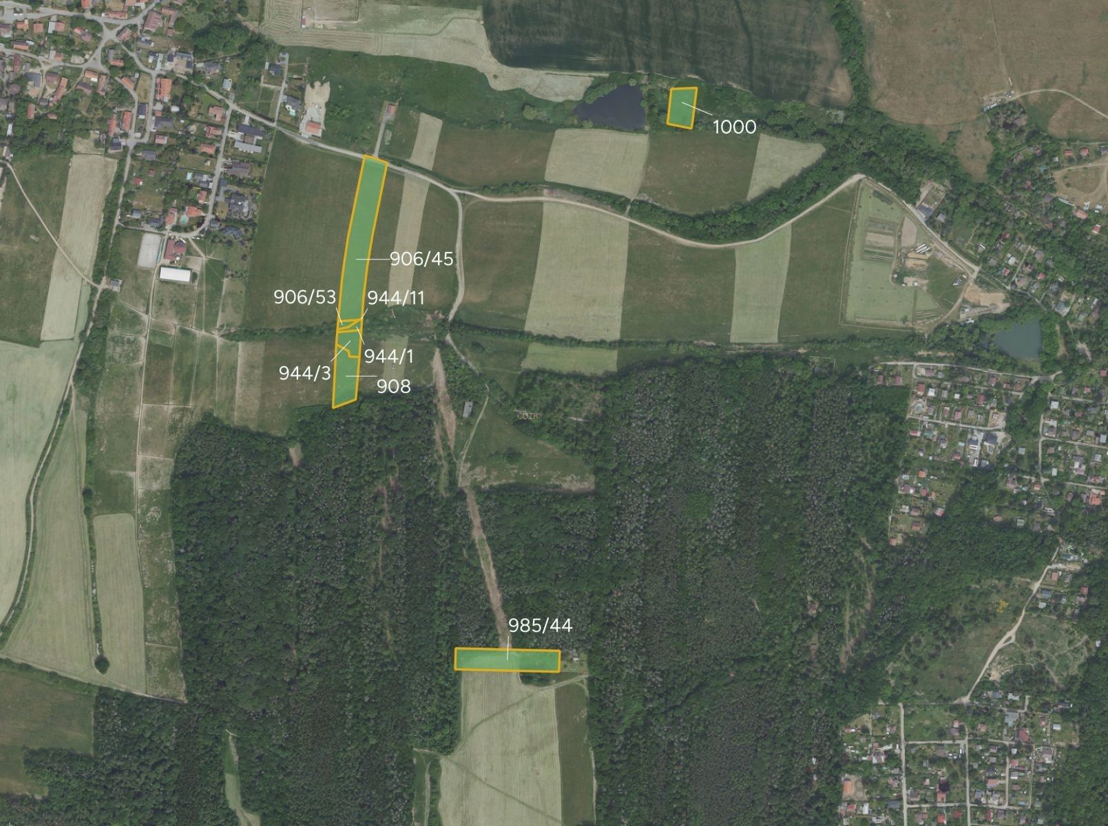 Zemědělské pozemky, Líšnice, 41 532 m²