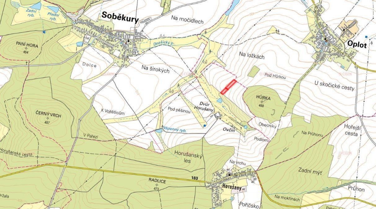 Zemědělské pozemky, Horušany, Soběkury, 8 248 m²