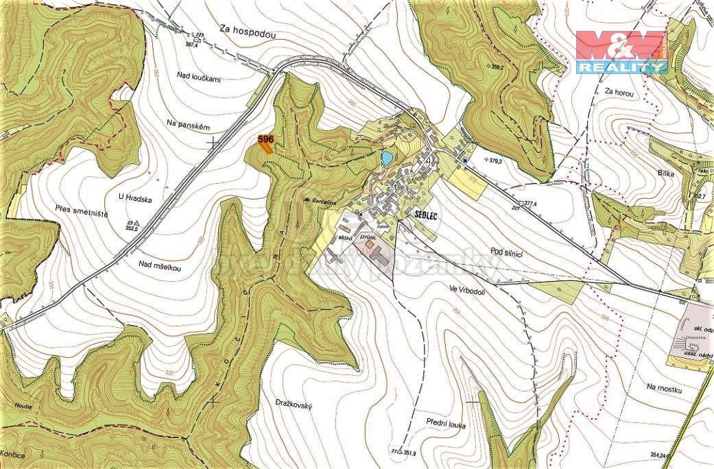 Prodej les - Mšeno u Mělníka, 277 35, 1 050 m²