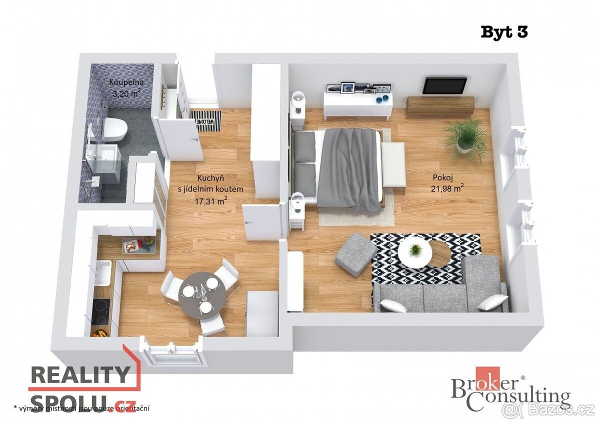 Pronájem byt 1+1 - Dalovice, 362 63, 44 m²