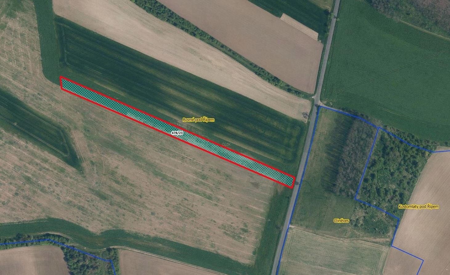 Zemědělské pozemky, Rovné, Krabčice, 5 441 m²