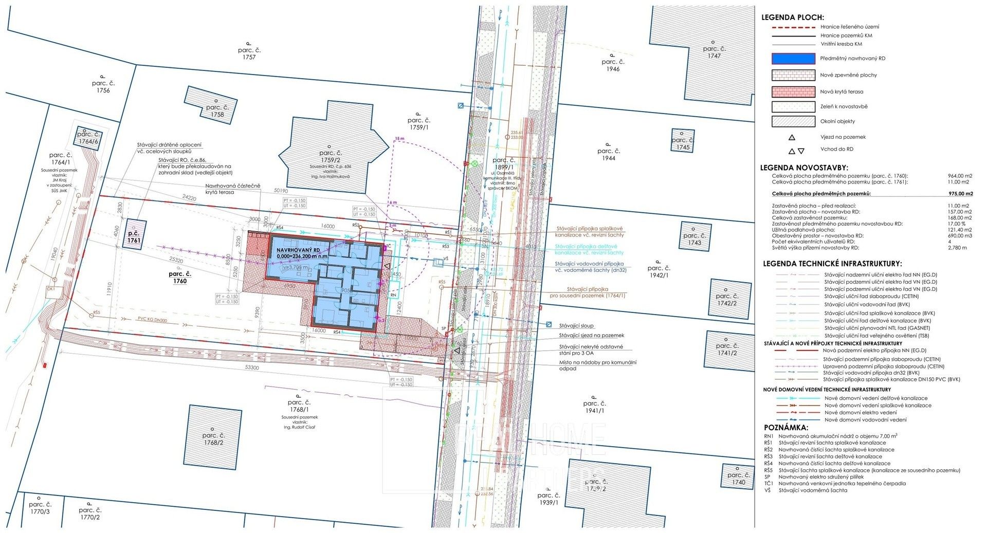 Prodej pozemek pro bydlení - Horní Heršpice, Brno, 975 m²