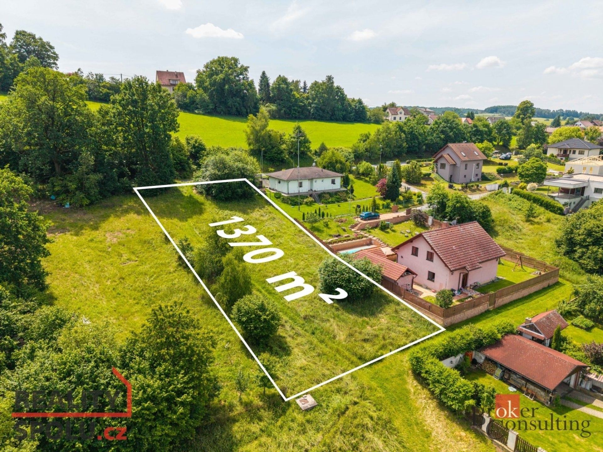 Pozemky pro bydlení, Mrač, 1 370 m²