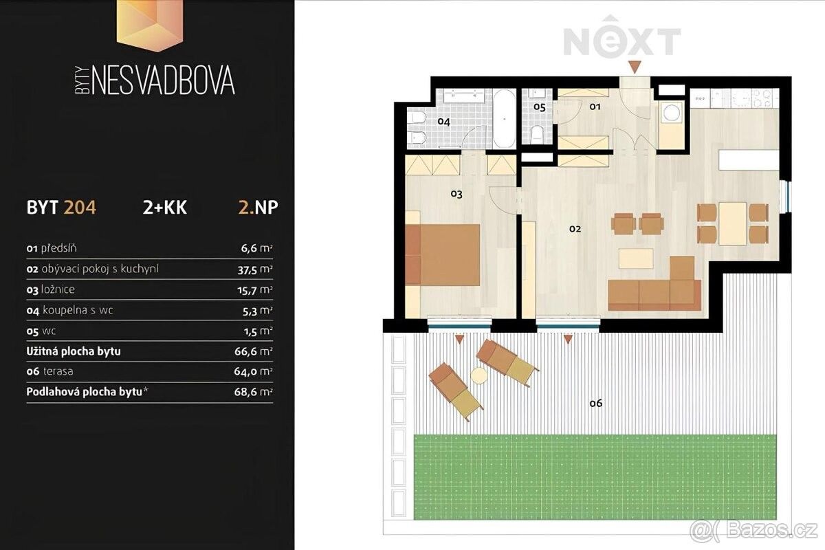 Prodej byt 2+kk - Praha, 143 00, 67 m²
