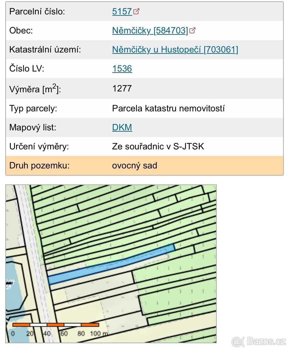 Prodej zemědělský pozemek - Němčičky u Břeclavi, 691 07, 1 277 m²