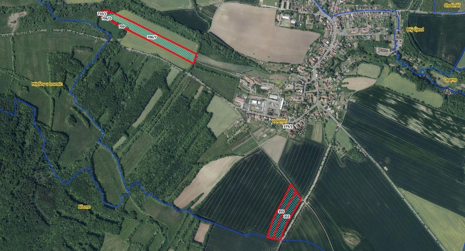 Zemědělské pozemky, Velemín, 5 988 m²