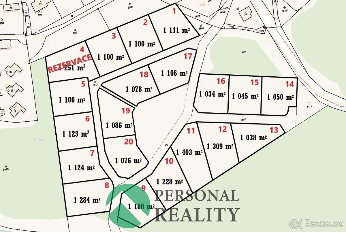 Prodej pozemek pro bydlení - Sedlčany, 264 01, 1 403 m²