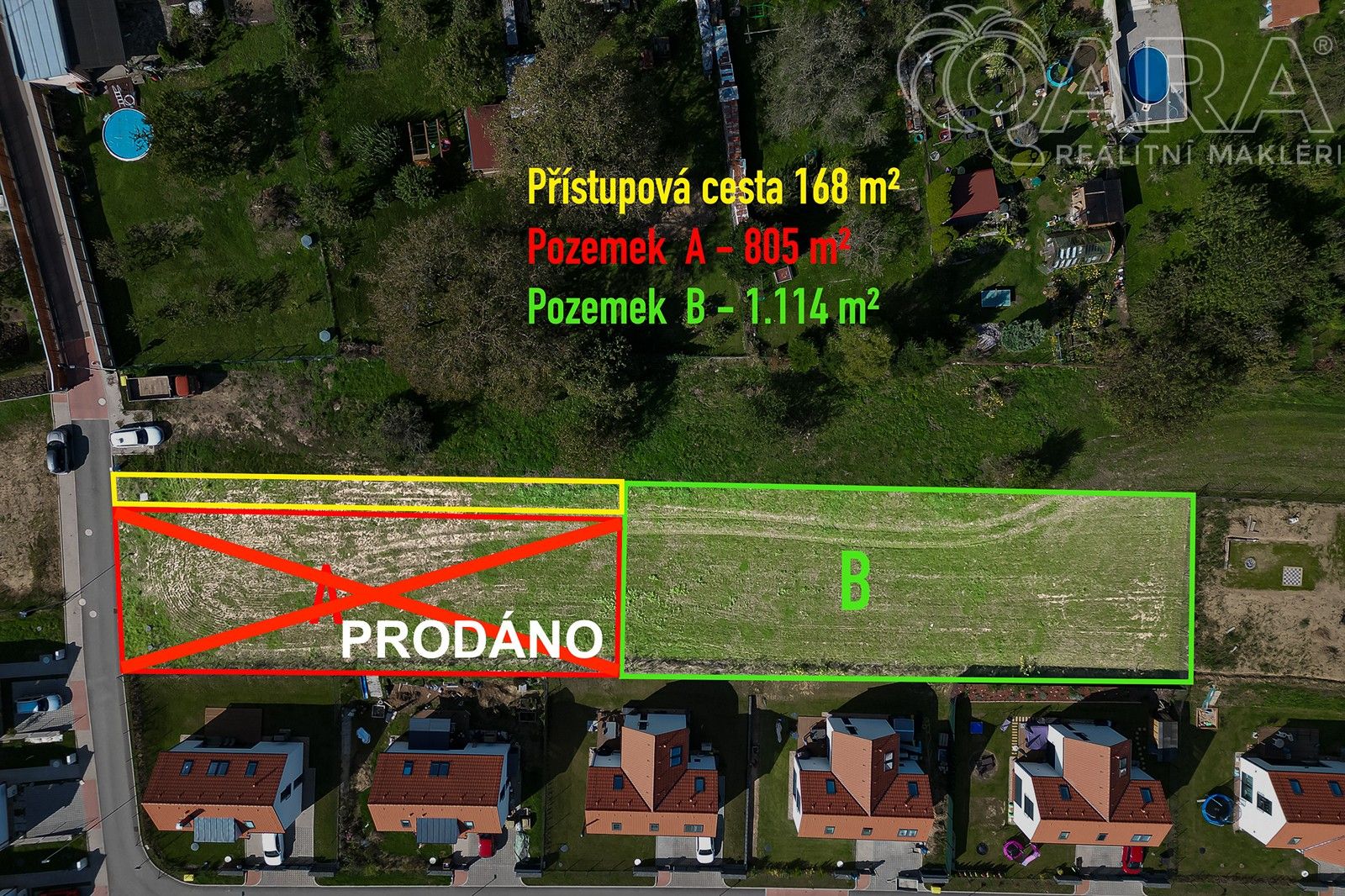 Pozemky pro bydlení, Račice, Račice-Pístovice, 1 282 m²