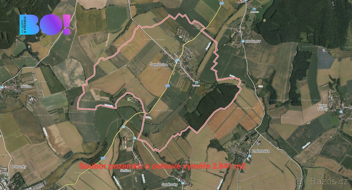 Zemědělské pozemky, Kroměříž, 767 01, 2 841 m²