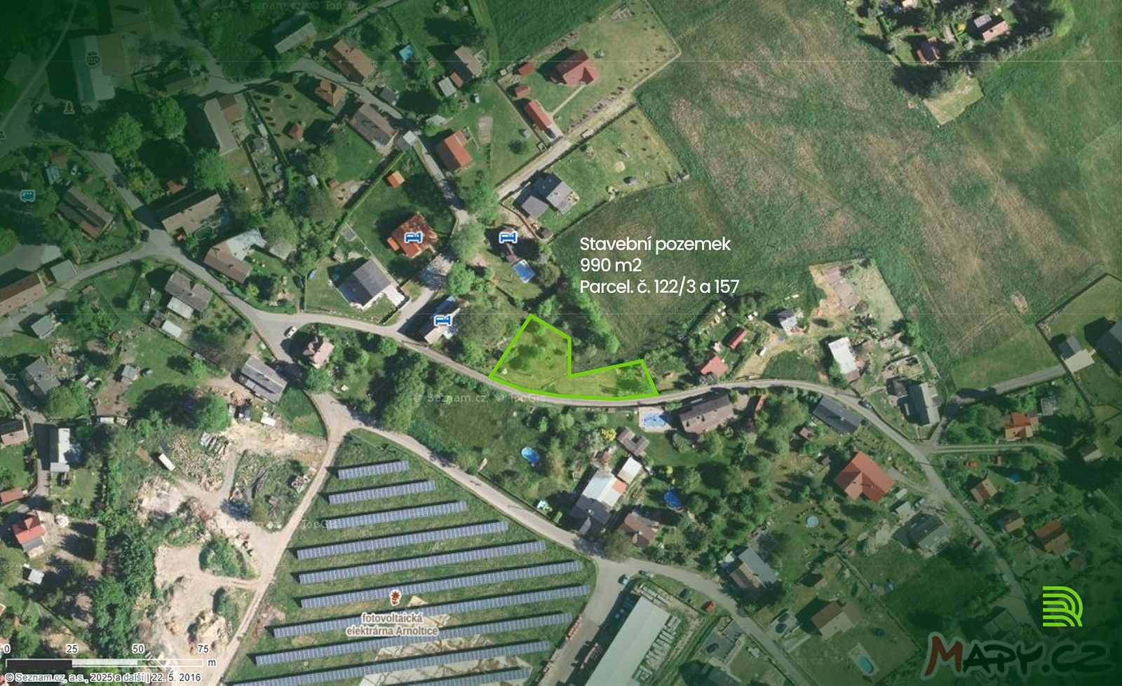 Pozemky pro bydlení, Arnoltice, 990 m²