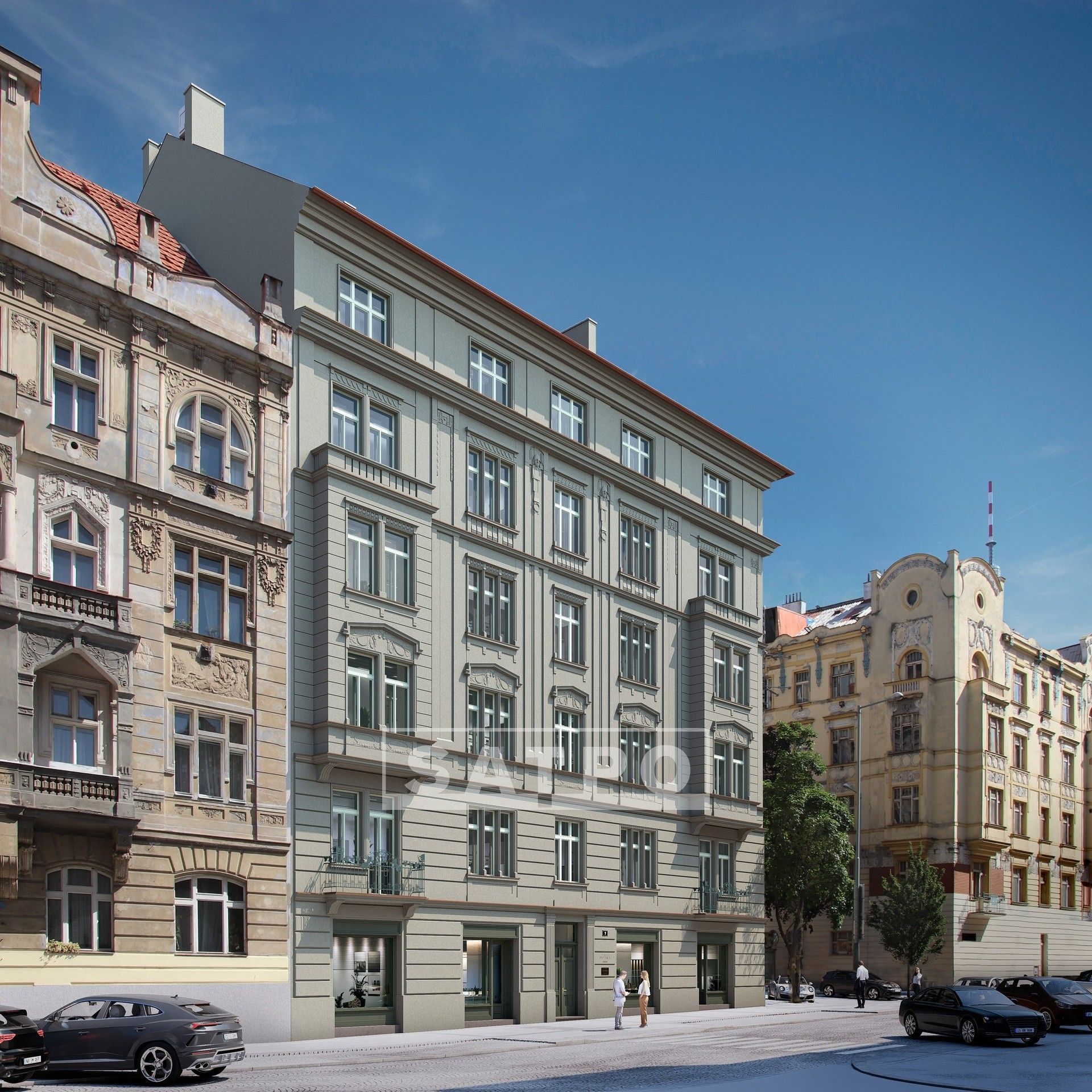 3+kk, Polská, Praha, 97 m²