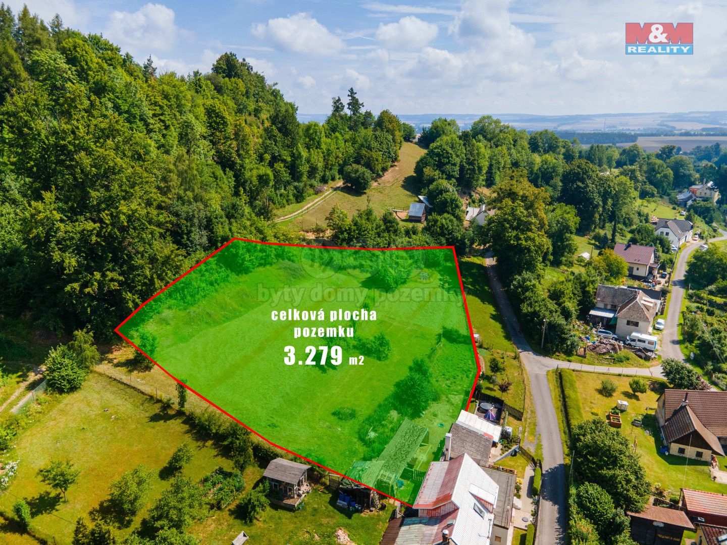 Zahrady, Vendolí, 3 279 m²