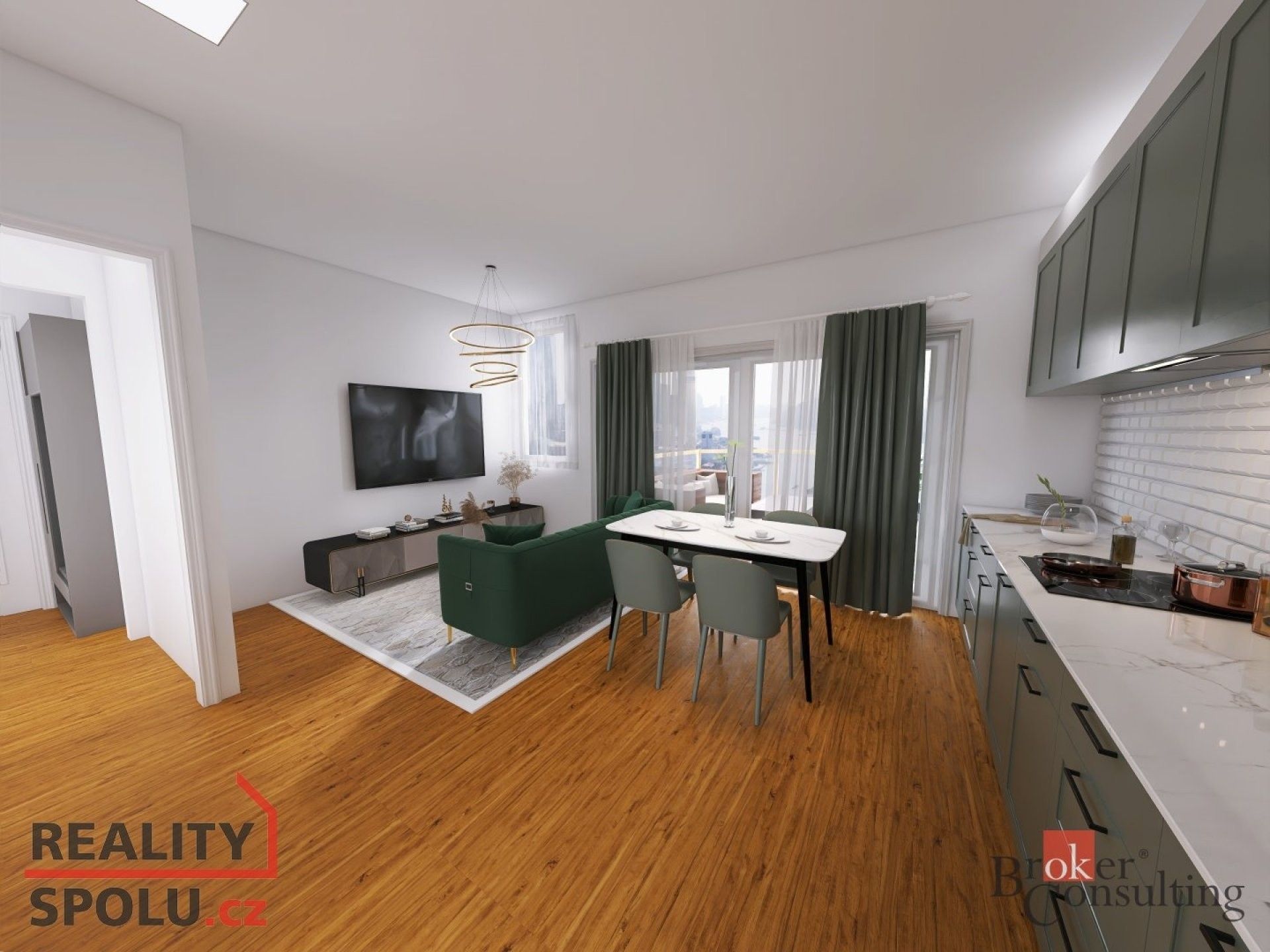 3+kk, Heydukova, Praha, 69 m²