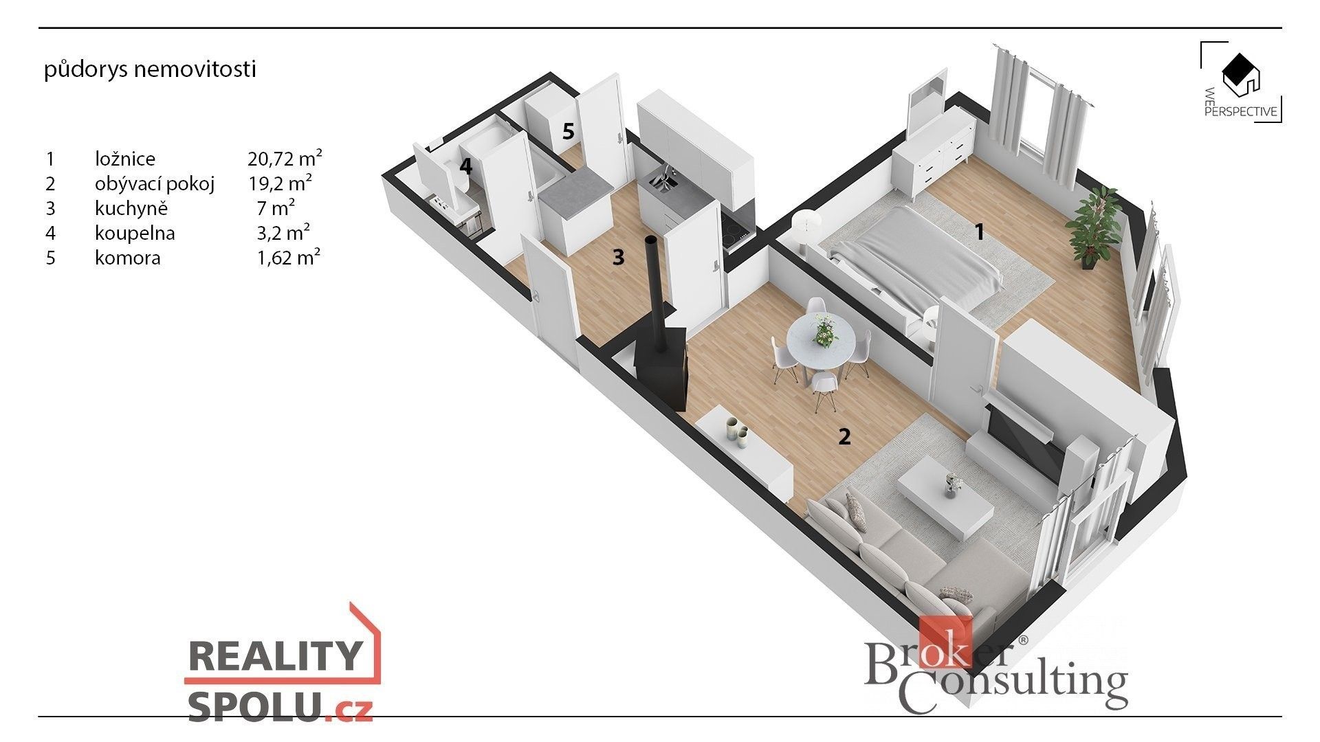 Pronájem byt 2+kk - Nádražní, Opočno, 51 m²