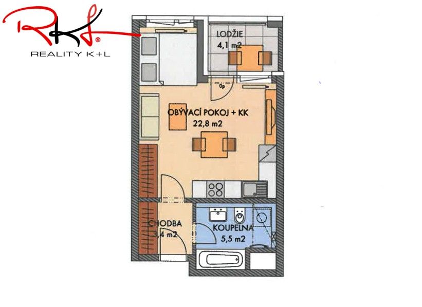 Prodej byt 1+kk - náměstí Olgy Scheinpflugové, Praha, 37 m²