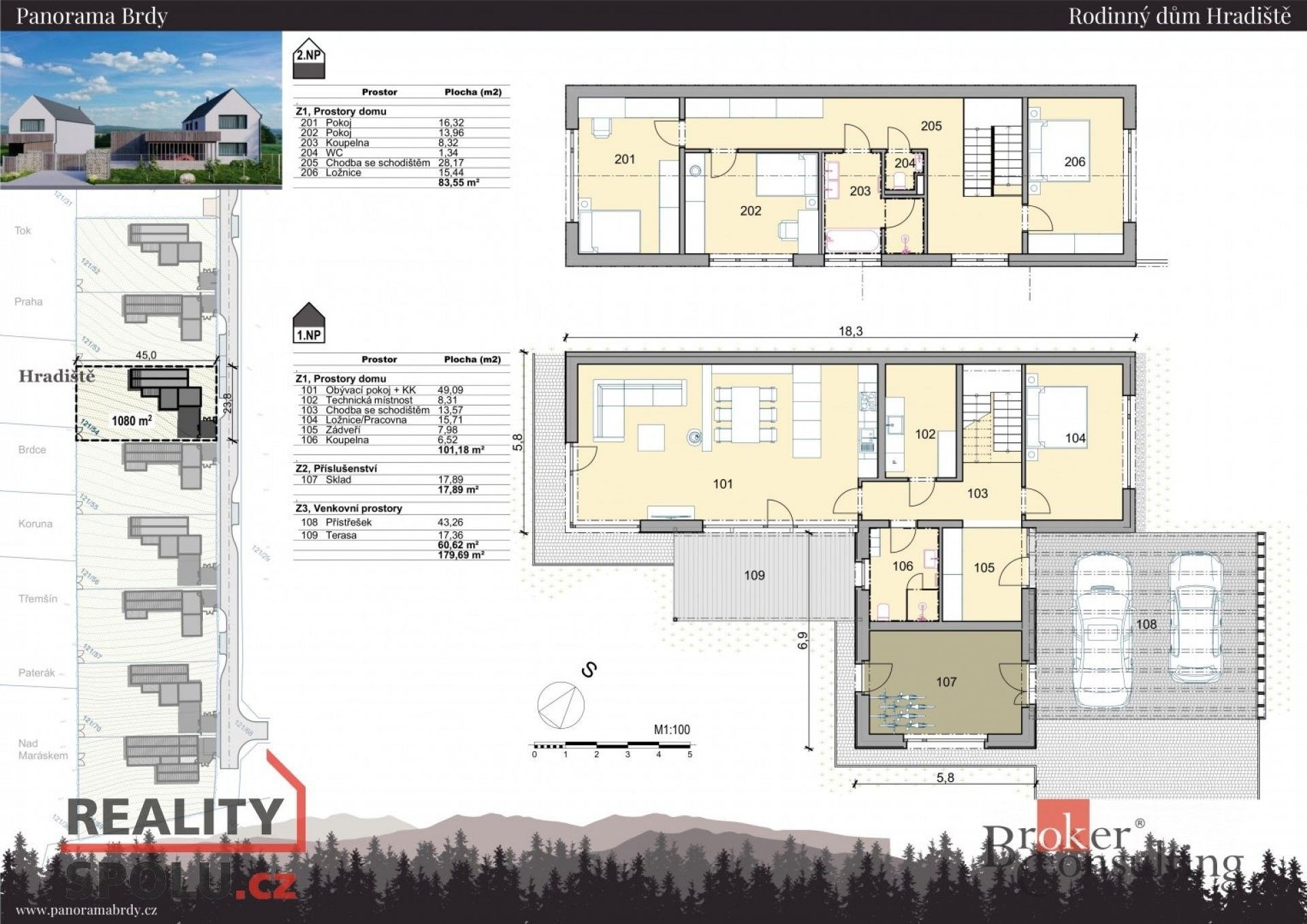 Prodej komerční pozemek - Vlčtejn, 1 080 m²