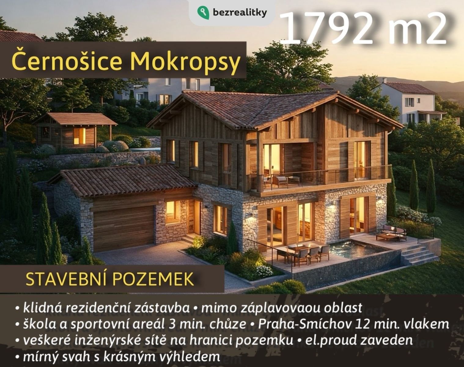 Pozemky pro bydlení, Pardubická, Černošice, 1 792 m²