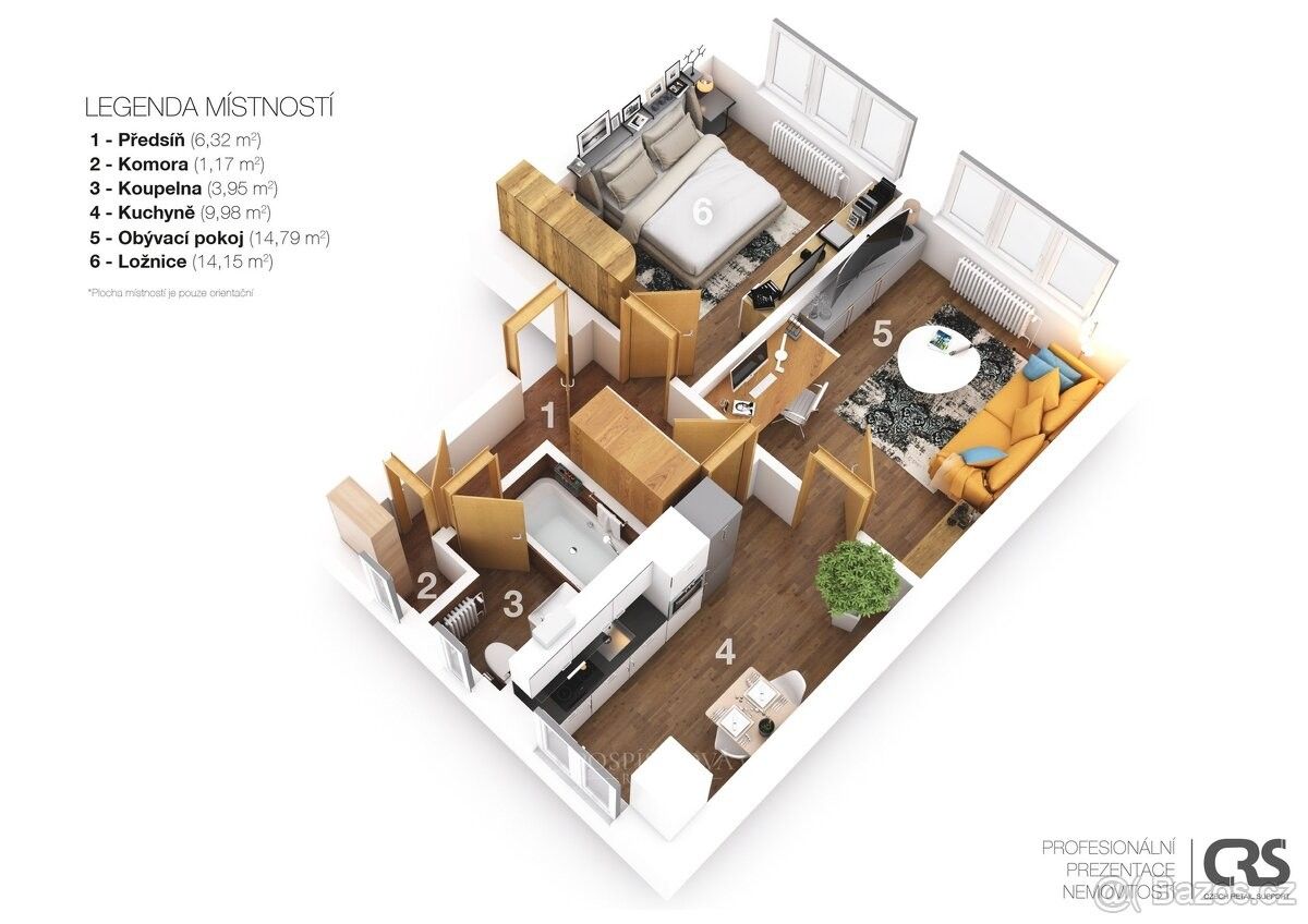 Prodej byt 2+1 - Beroun, 266 01, 56 m²