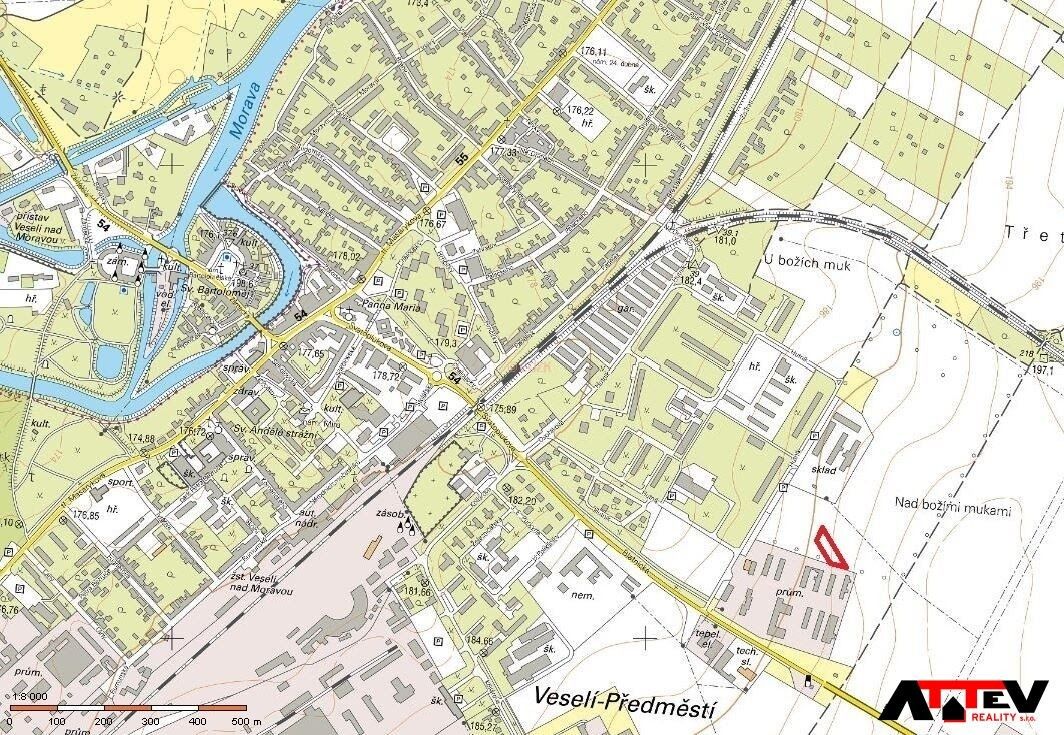 Pozemky pro bydlení, Veselí nad Moravou, 1 378 m²