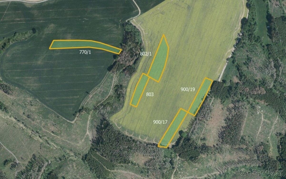 Zemědělské pozemky, Humpolec, 396 01, 66 972 m²