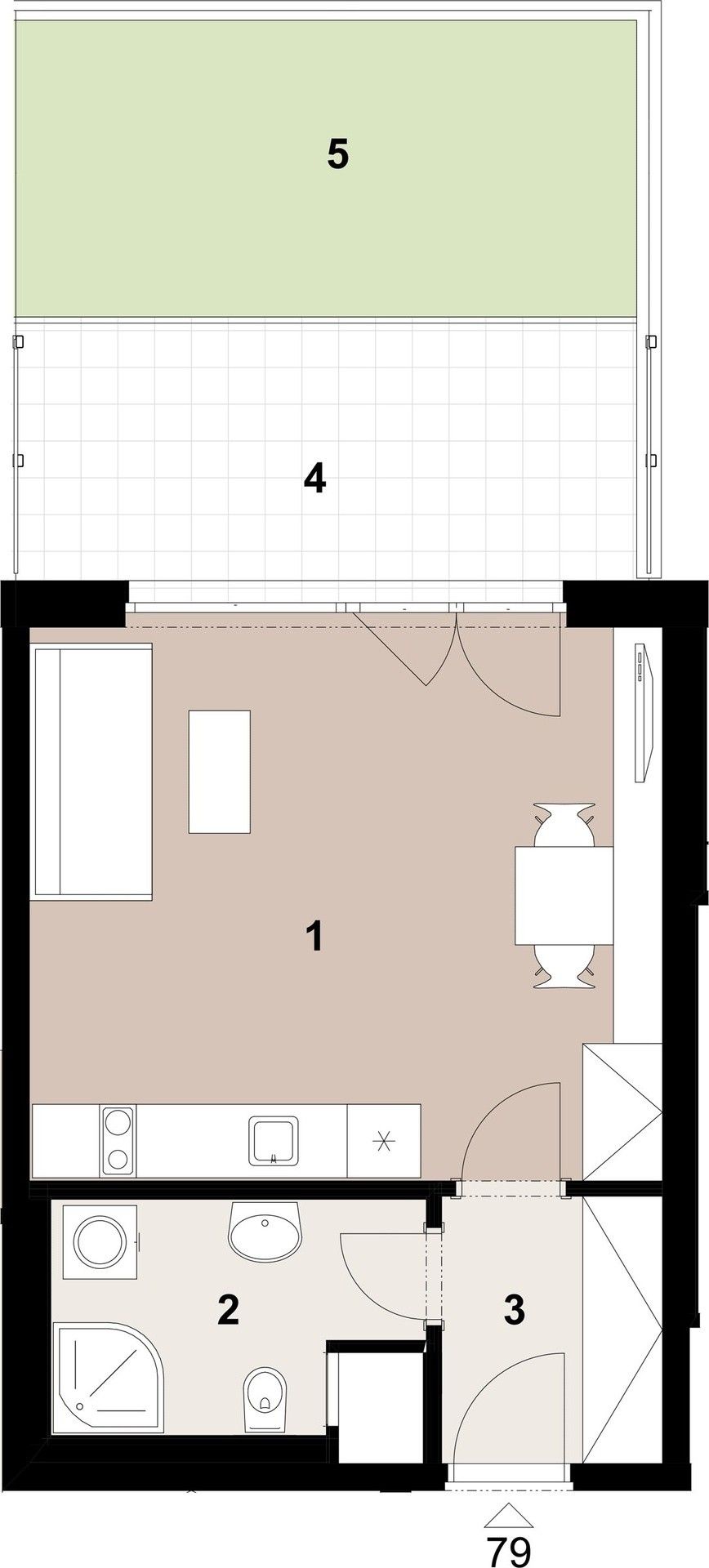 Prodej byt 1+kk - Pitkovice, Praha, 33 m²