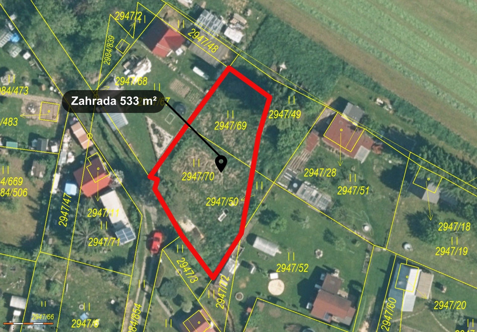 Zahrady, Tachov, 533 m²