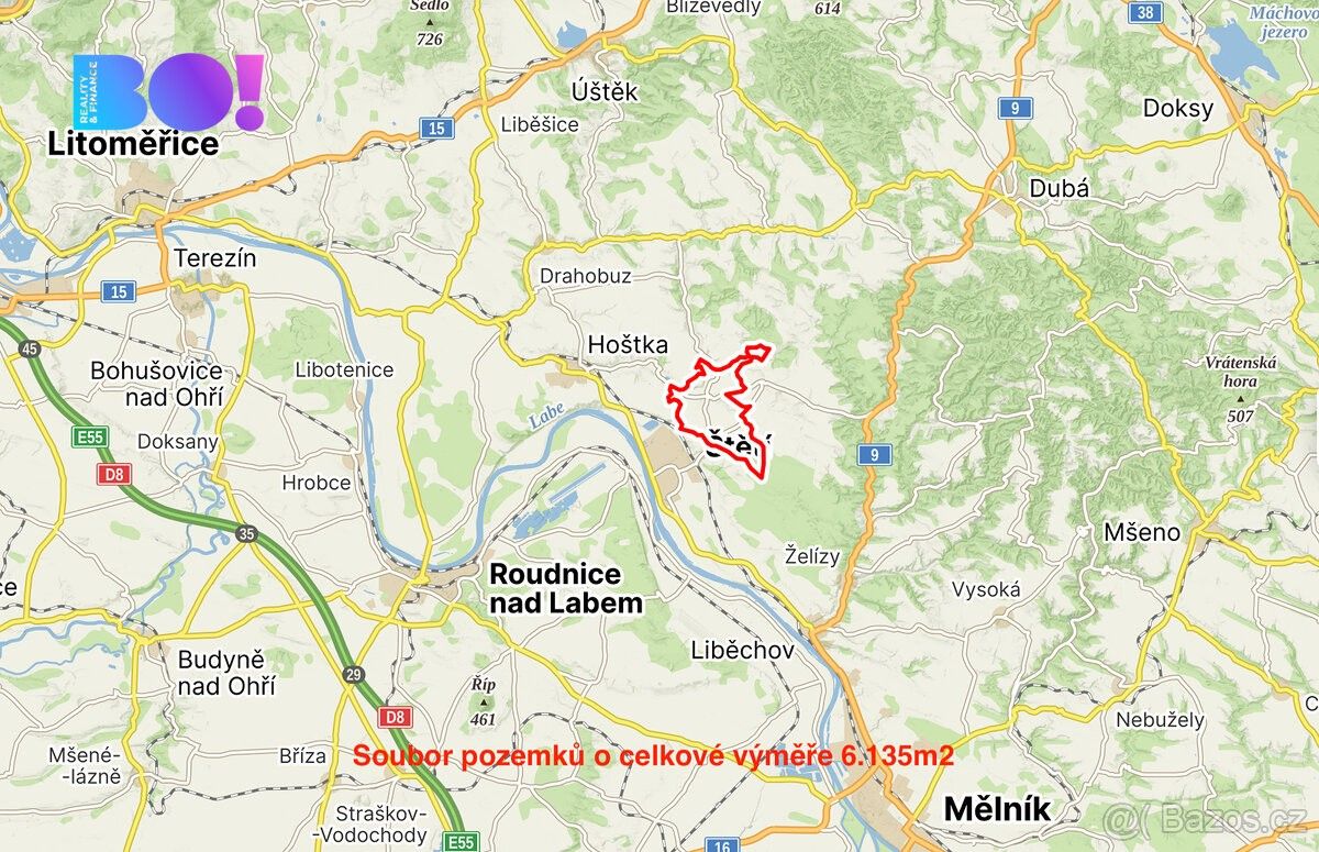 Zemědělské pozemky, Štětí, 411 08, 6 135 m²
