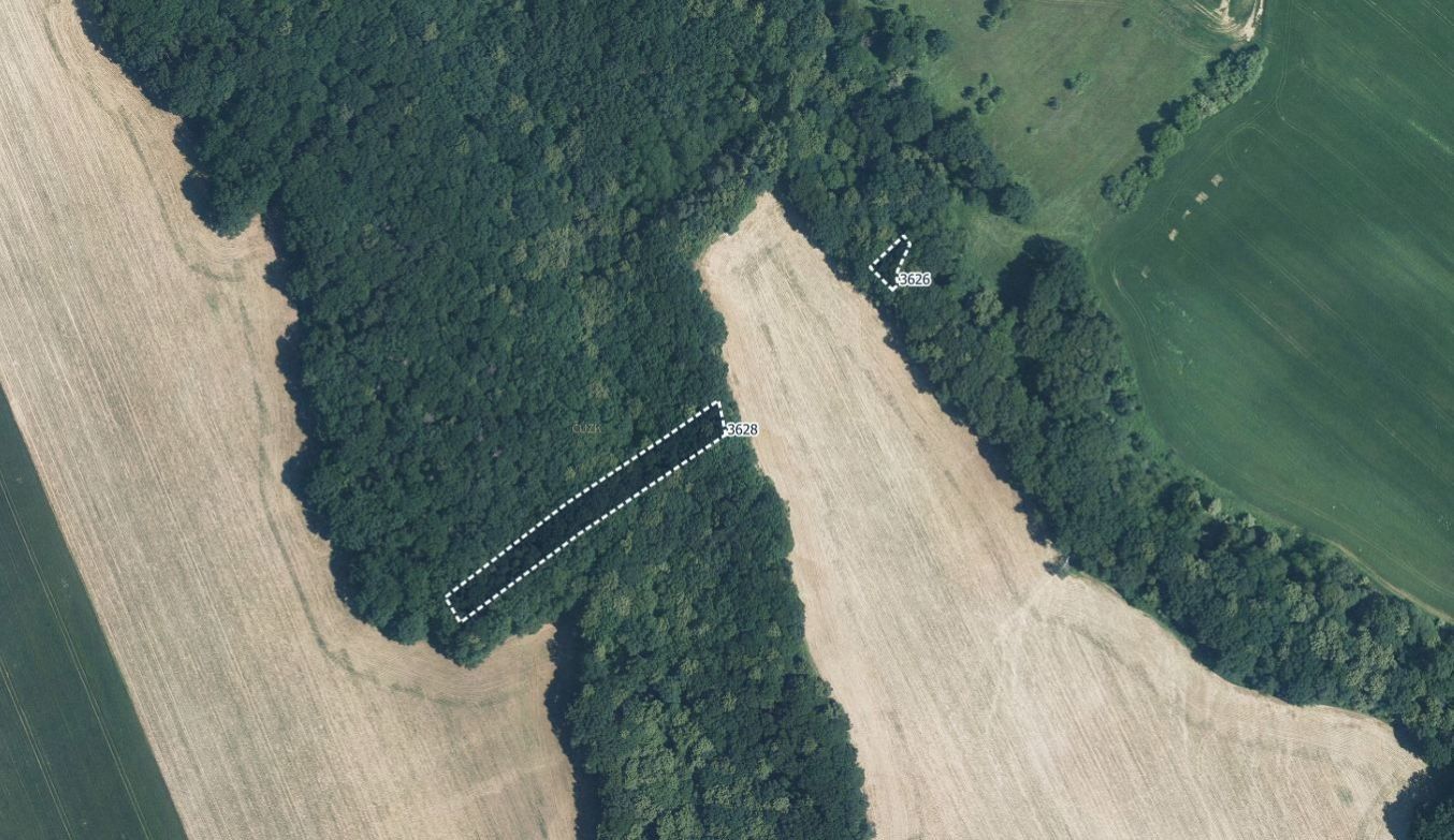 Lesy, Popovice, 3 117 m²