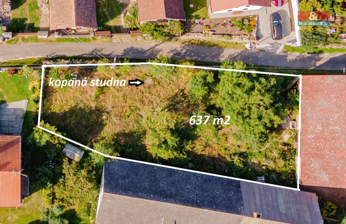 Zahrady, Nevězice, 637 m²