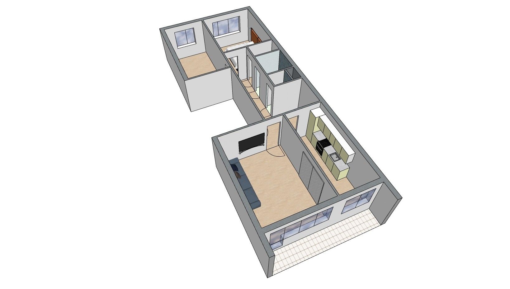 3+1, Letovská, Praha, 74 m²