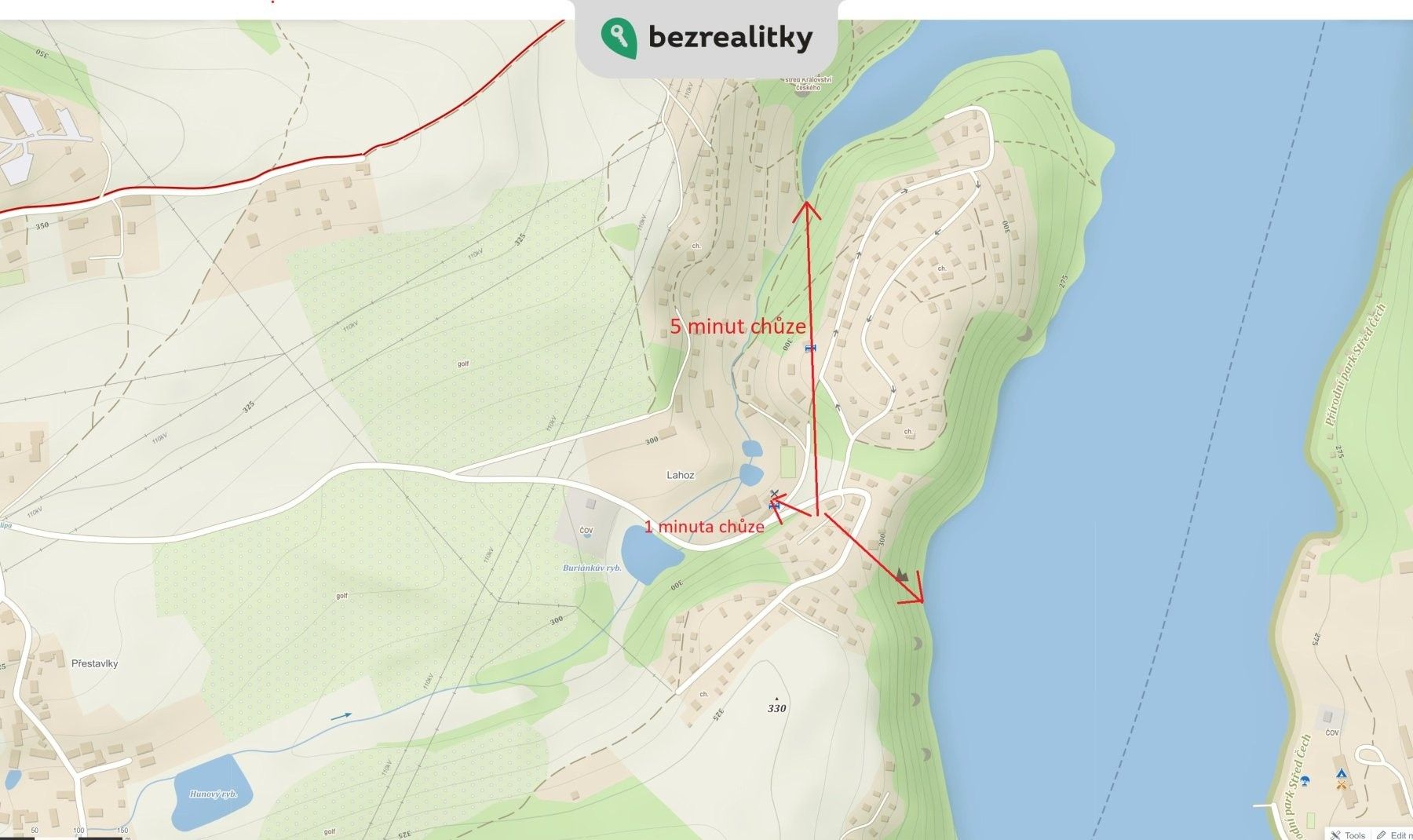 Zahrady, Slapy, 370 m²