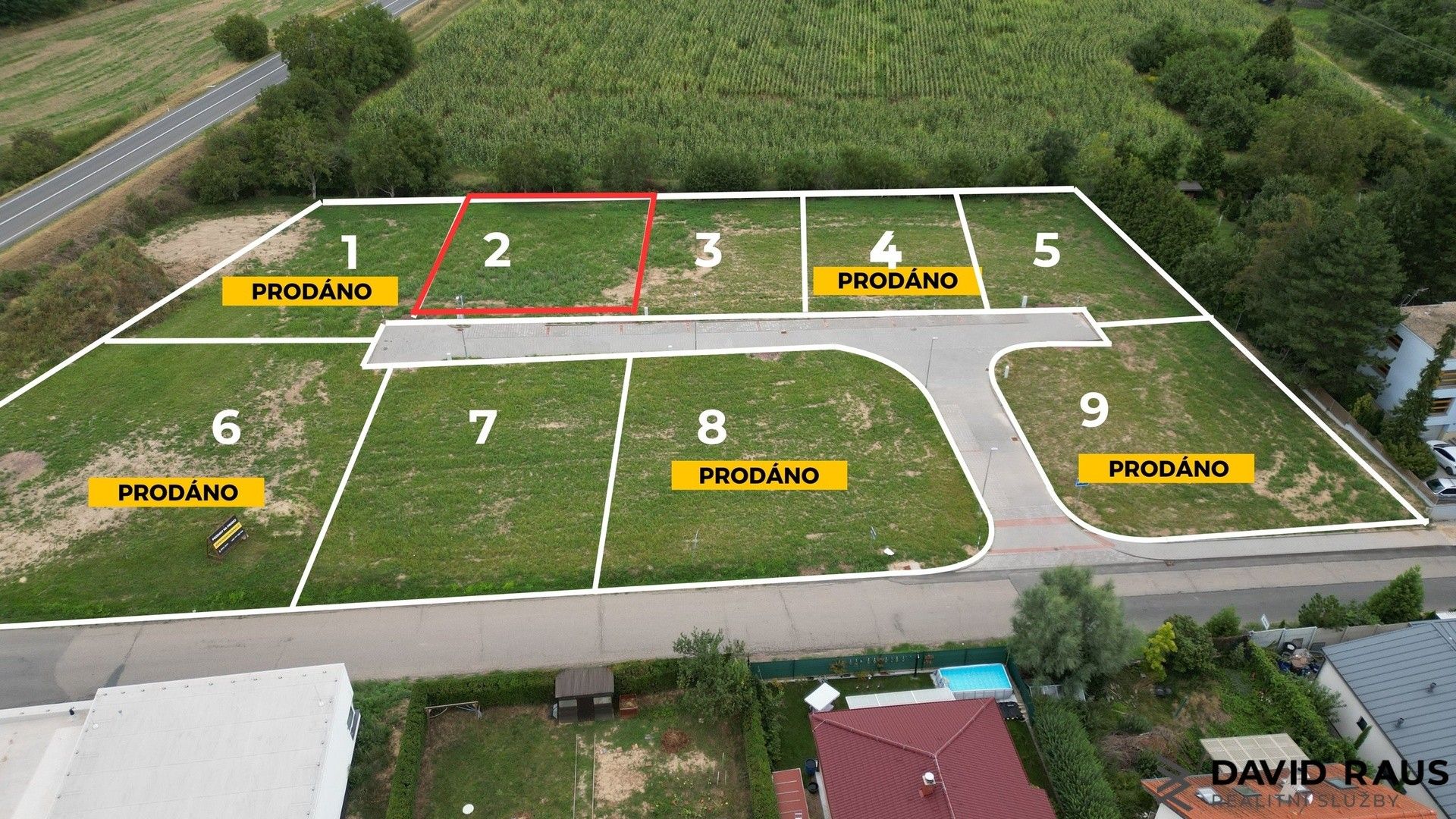 Pozemky pro bydlení, Štefánikova, Rajhrad, 617 m²