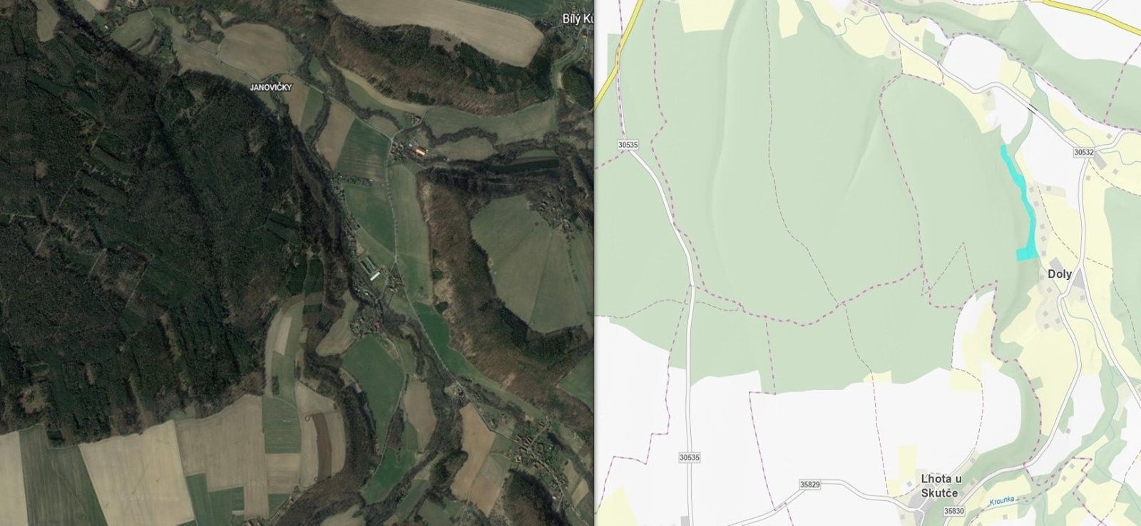Lesy, Doly, Luže, 26 738 m²