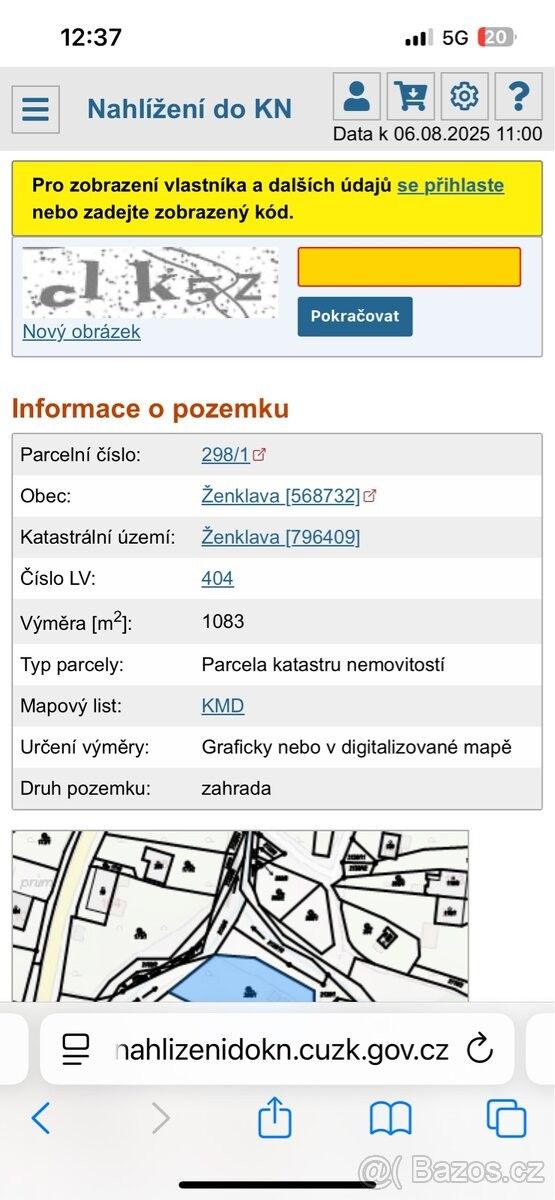 Prodej pozemek pro bydlení - Ženklava, 742 67, 1 083 m²
