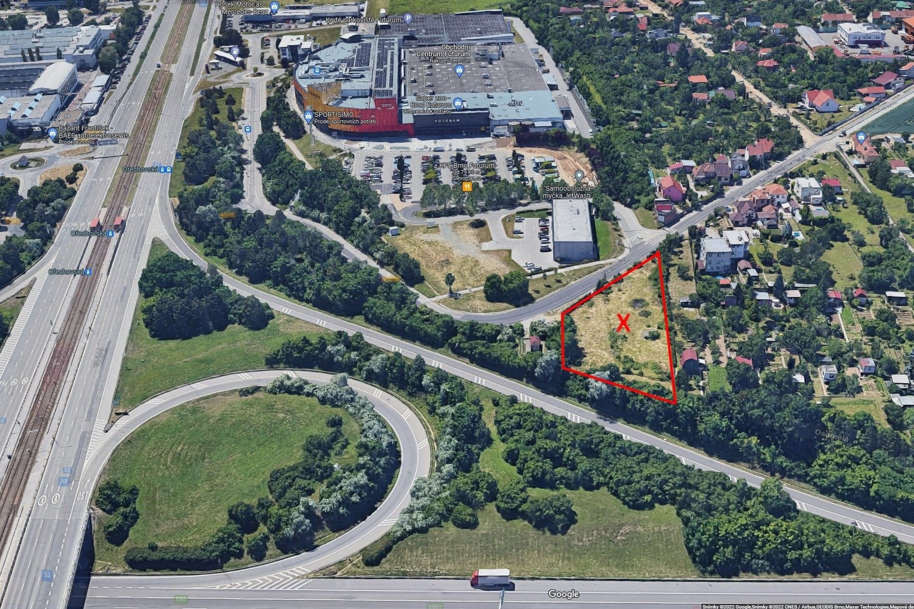 Komerční pozemky, Ořechovská, Brno, 2 693 m²