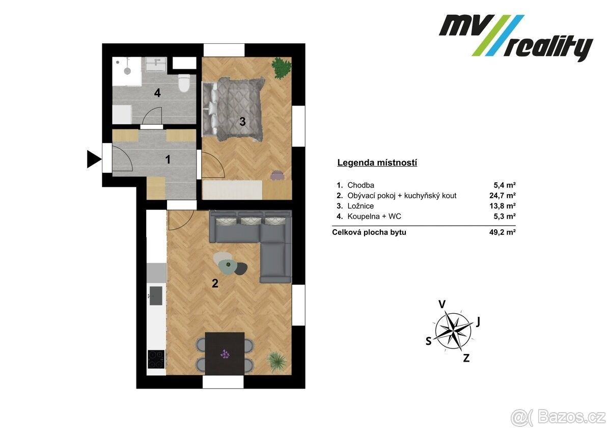Prodej byt 2+kk - Mcely, 289 36, 49 m²
