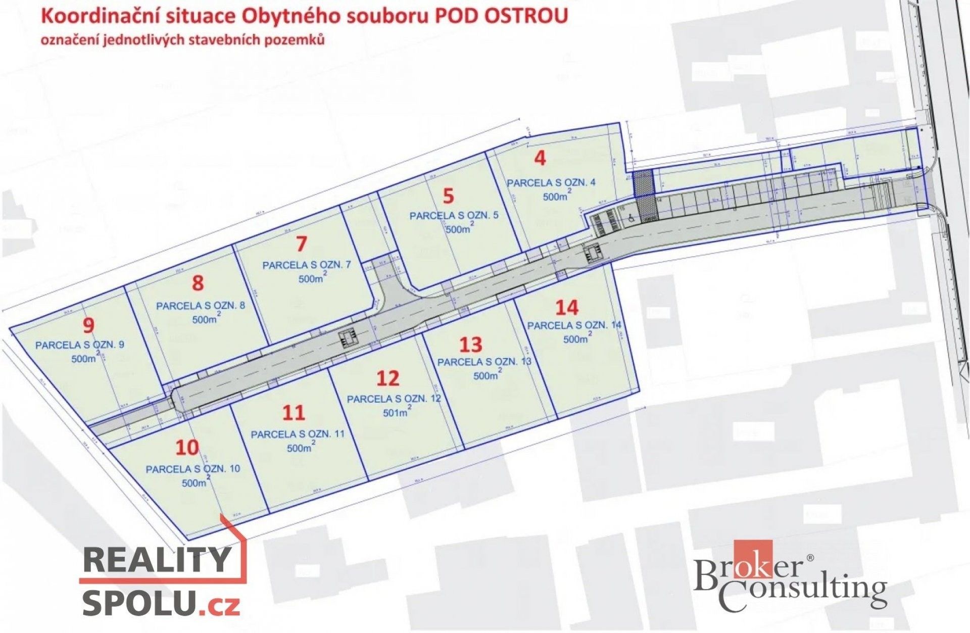 Pozemky pro bydlení, Česká, 500 m²