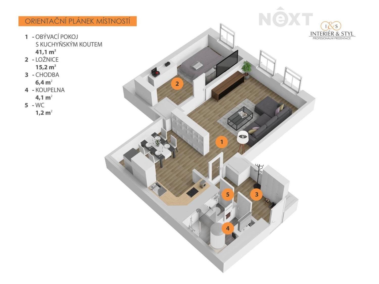Prodej byt 2+kk - Palackého nám., Vlašim, 68 m²