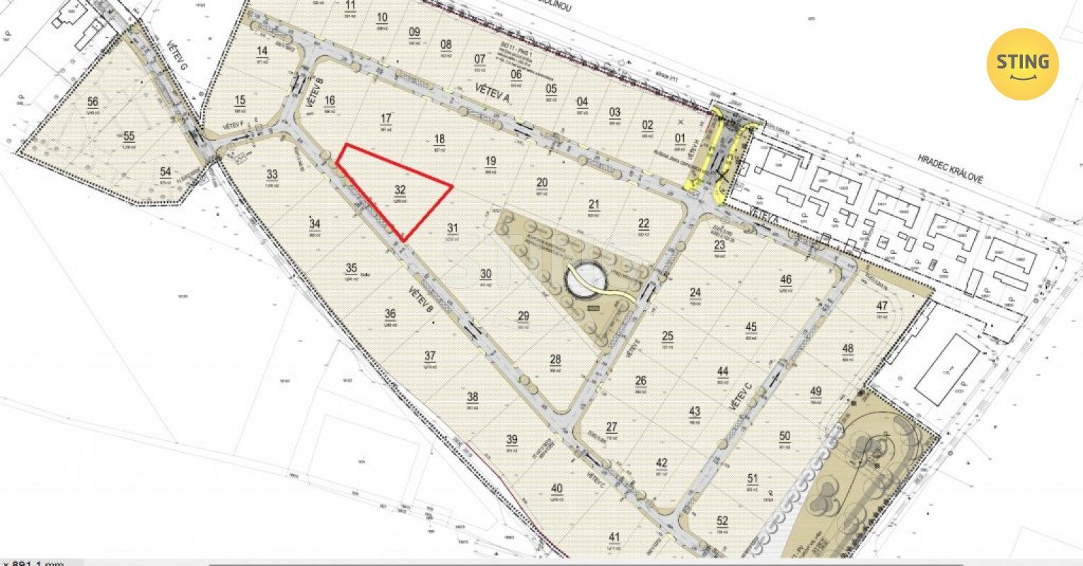 Pozemky pro bydlení, Kladruby, Chlumec nad Cidlinou, 1 056 m²