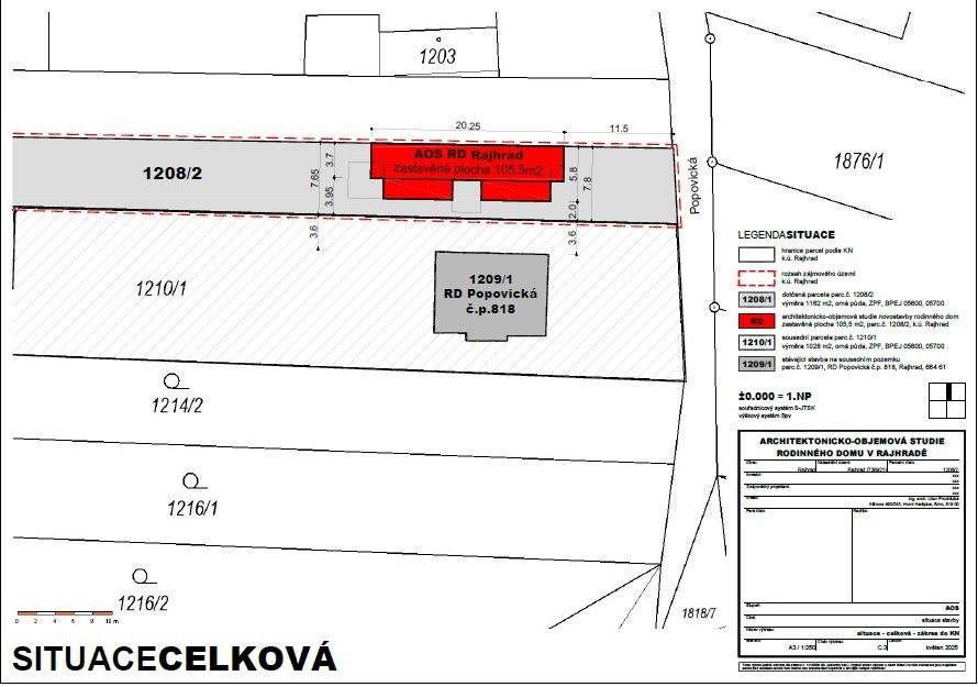 Prodej pozemek pro bydlení - Rajhrad, 664 61, 1 162 m²