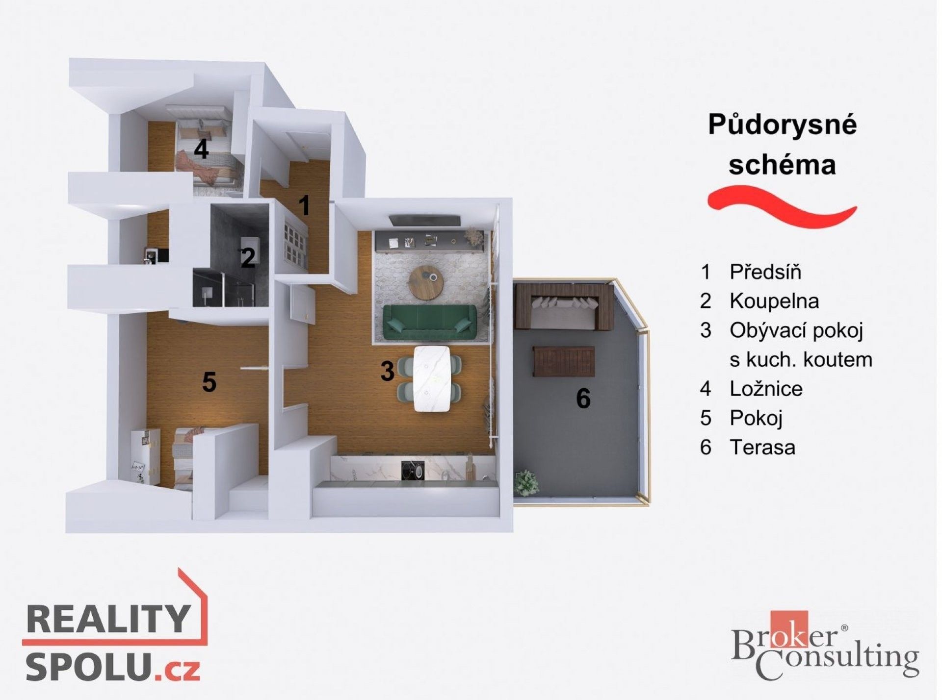 Prodej byt 3+kk - Heydukova, Praha, 69 m²